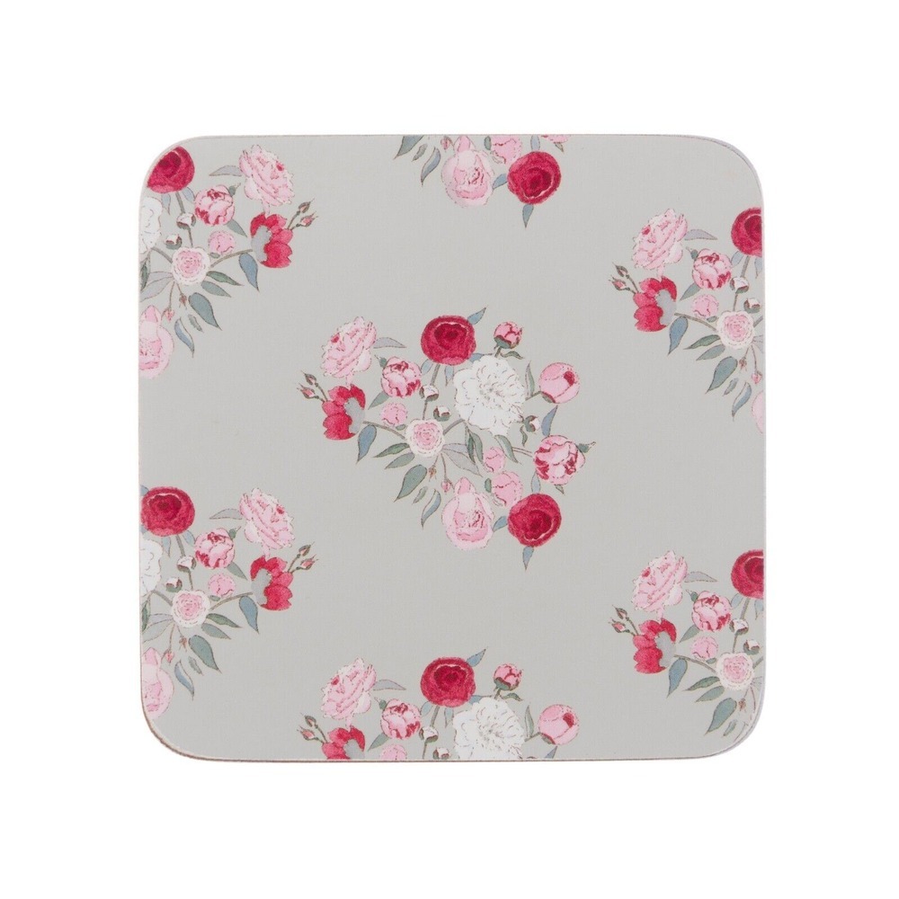 New Peony  Set of 4 Sophie Allport coasters in‎ sealed gift box cork back